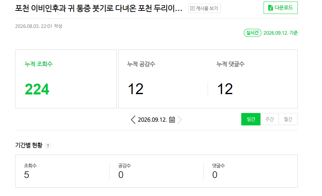 포천 이비인후과 귀 통증 붓기로 다녀온 포천 두리이비인후과 후기 화면 캡처 1